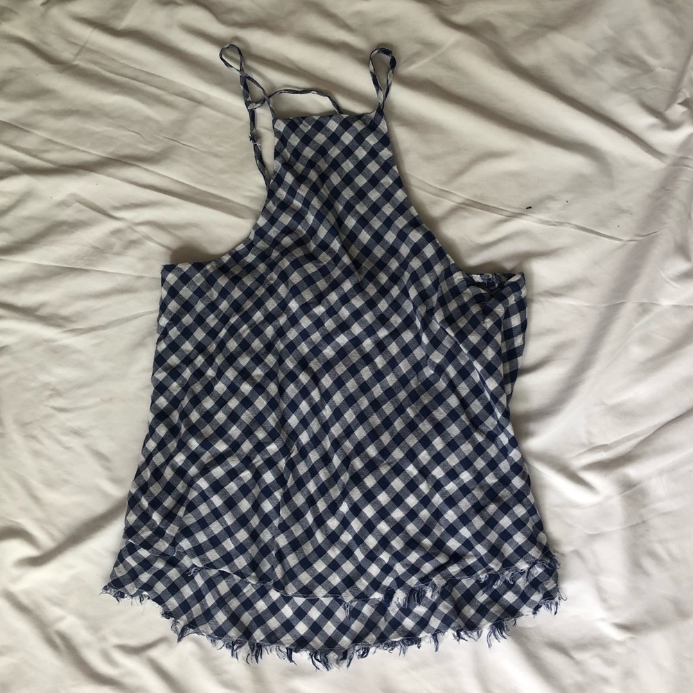 Gingham Halter Top